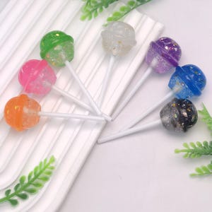 DIY Handwerk Junk Cases Charms Kawaii Lange Lollipop Harz Charms 64 mm Länge