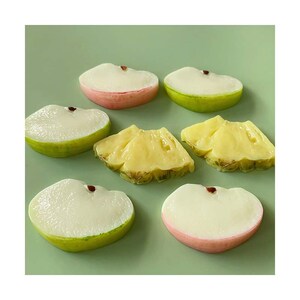 Divertente fetta di frutta in resina ananas modello di frutta in plastica realistica fai da te per bambini