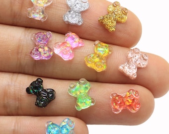 10mm Cute Bear 3D Nail Art Decorations Fashion Nail Polish UV Gel DIY Ornaments Manicure Design Accessories