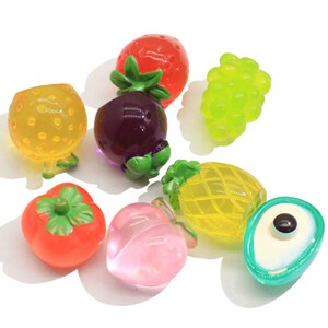 Kawaii 3D Mini Fruit Resin Cabochon Scrapbook DIY Versieringen Accessoires