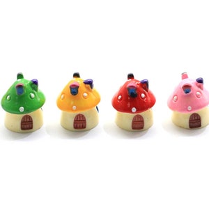 17mm Fungo casa Resina Fata Giardino Artigianato Decorazione Miniatura Micro Gnome Terrario Mediterraneo casa Castello Regalo