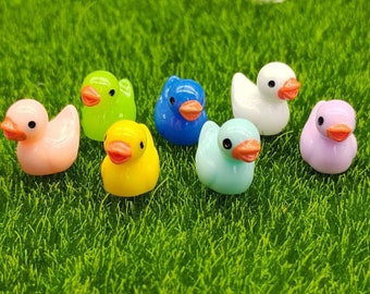 Mini Little Yellow Duck Miniature Dollhouse Fairy Garden Decoration Resin Crafts For Home Plants Bonsai Decoration