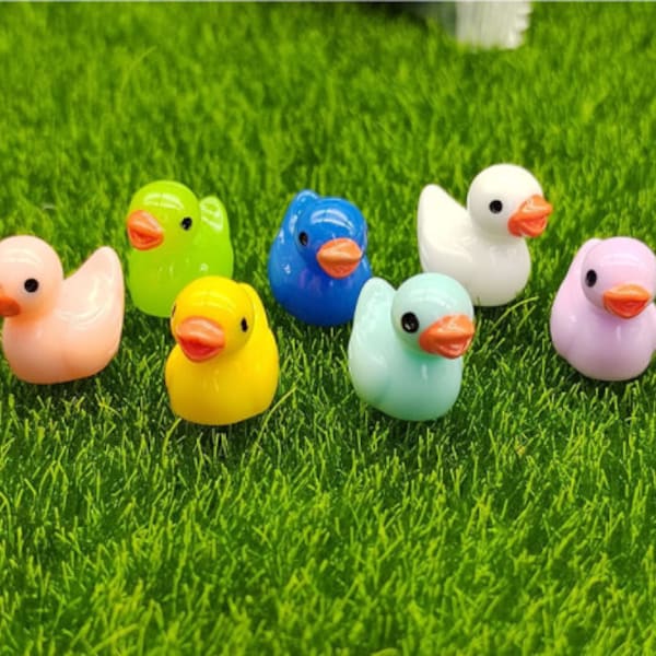 Mini Little Yellow Duck Miniature Dollhouse Fairy Garden Decoration Resin Crafts For Home Plants Bonsai Decoration