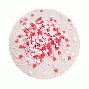 Roze Rood Wit Hart Polymeer Klei Valentines Slime Sprikinkles