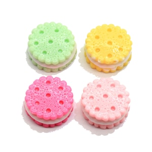 10mm Colorido Cookie Slime Charms Galletas Resina Plastilina Slime Accesorios Cuentas Fabricación de Suministros para Manualidades de Scrapbooking de bricolaje