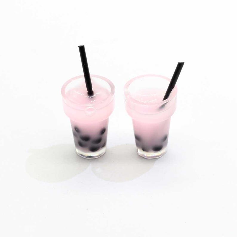 Boba Slime Charms Resin Cute Bubble Milk Tea Cup Miniature Kit DIY Decor For Fluffy Clear Crunchy Slime In Stock 6