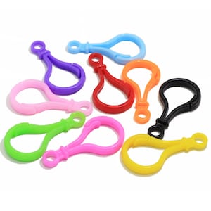 100 Pieces Plastic Colorful Lamp Shape Buckle Snap Hook Lobster Clasp DIY Needlework Luggage Sewing Handmade Wholesale