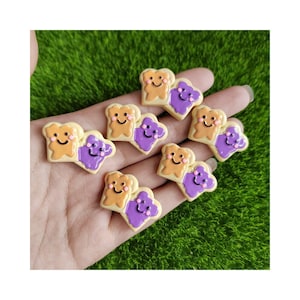 Leuke smiley, pindakaas en jam, toast cabochons voor plakboek, knutselaccessoires