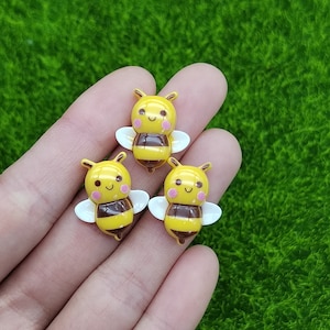 Cartoon Mini Harz Cartoon Tier Bienen mit Flatback Cabochon DIY dekorative Stirnband Scrapbooking Handwerk