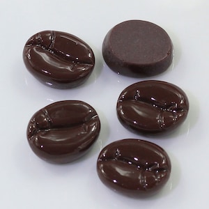 50/100/200Pcs 16mm Kawaii Flat Back Resin Faux Grains de Café Cabochons Slime Charm Scrapbook Embellissement Artisanat Décoration Pièces En Gros