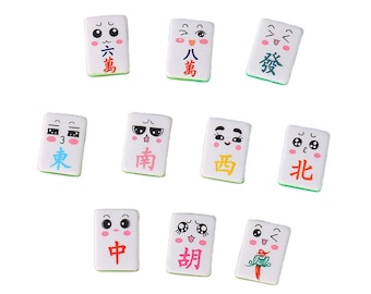 Harz kawaii cabochon China Mahjong Charme Chinese Mah-Jong Anhänger diy Schmuck machen für Armband Ohrringe Halskette