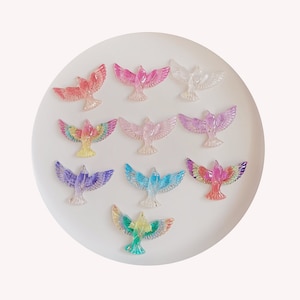 Cabochon d'oiseau en résine colibri, fabrication de bijoux à dos plat, scrapbooking, décodeur, accessoires de bricolage