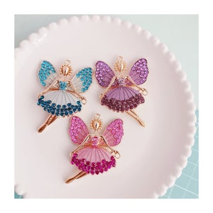 Strass borboleta asa fada charme dança ballet bling cristal chaveiro pingente para mulheres chaveiro decoração saco bolsa carteira