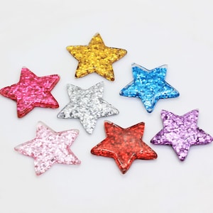 36 mm Glitter Big Star geformte Rhinestone flache Rückseite Cabochon-Versorgungs-Dekoration DIY handgemachte Zusätze