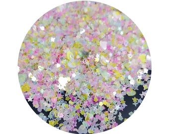 Mix Glitter Sequins Star Moon Heart Sequins DIY Nail Art Decoration Clothing Accessories