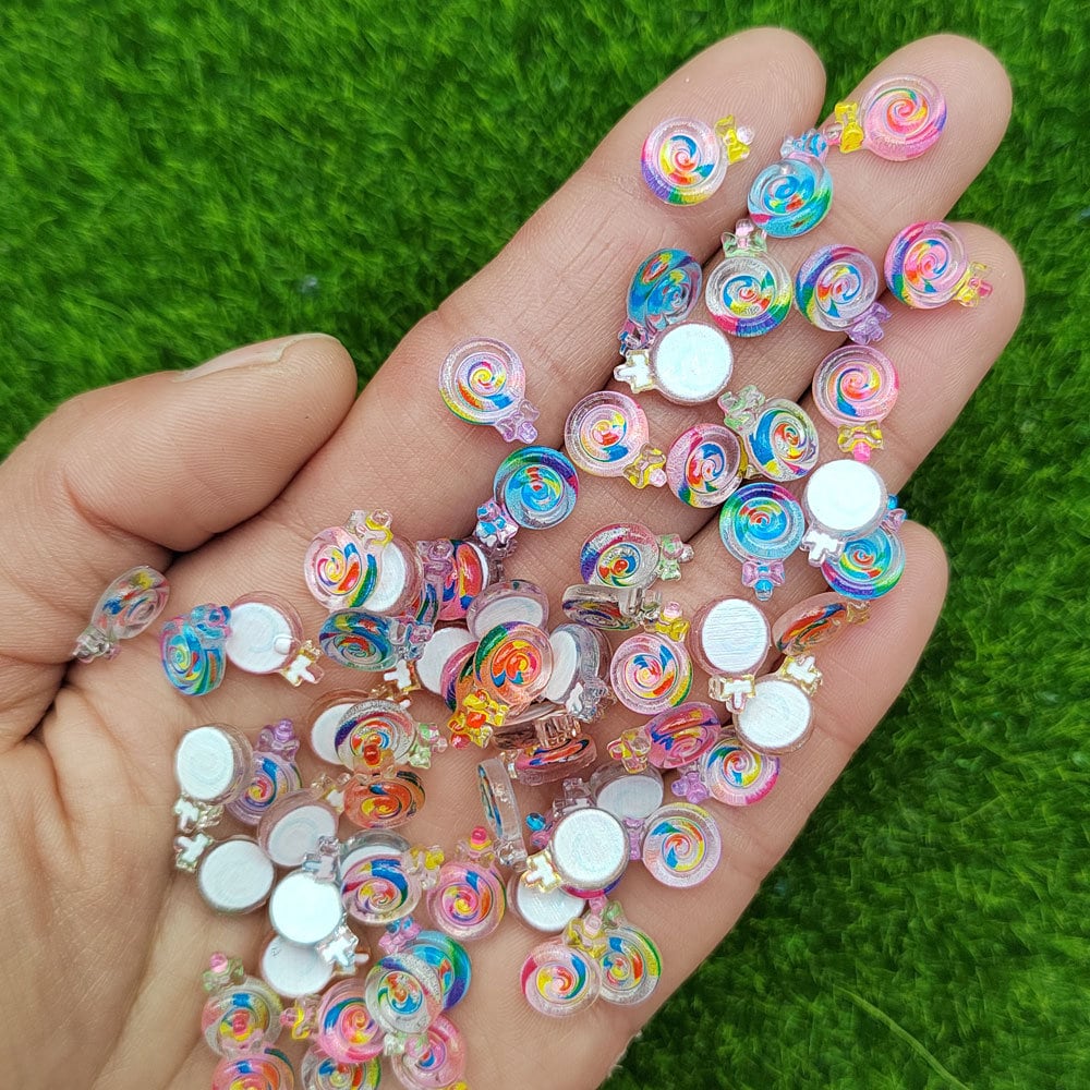  BAIYIYI 50PCS 3D Candy Charms Cute Colorful Resin