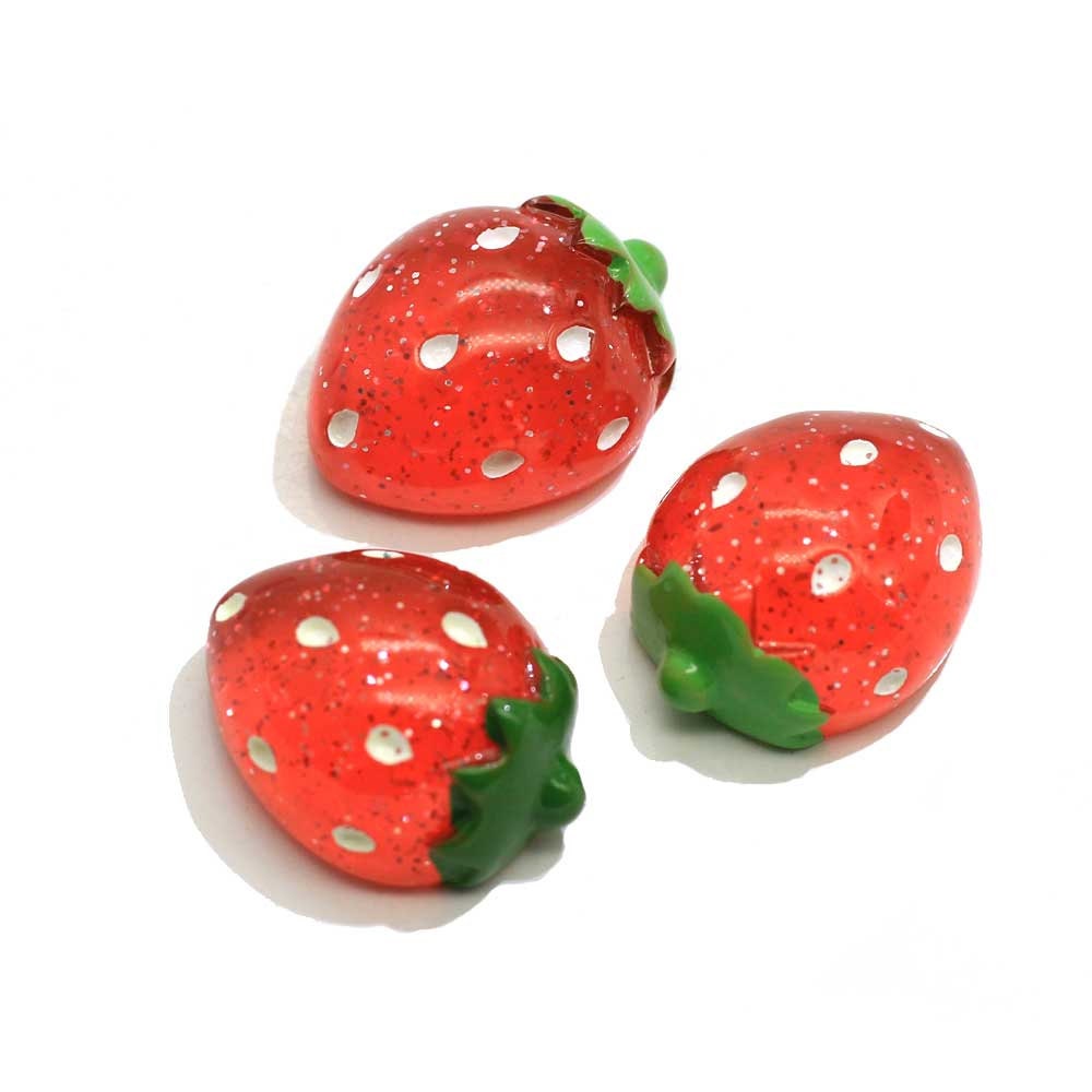 19mm Strawberry Simulation Fruit Resin Flatback Cabochon Etsy