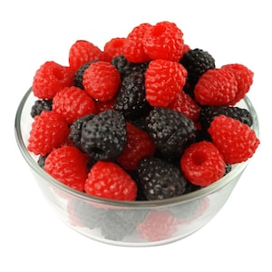 Simulación 3D Raspberry Fruits Flatback Resina Cabochon Kawaii Mulberry Scrapbooking Craft DIY Hair Decor Accessories
