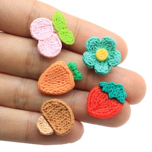 18MM resina fai-da-te ciliegio fiore fungo ciondoli pendenti kawaii cabochon ornamento decorazione artigianale gioielli di moda fare