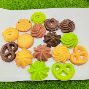 Miniaturas de Biscoitos de Natal, Biscoitos Artificiais, Modelo de Brinquedo de Simulação, Decoração para Casa, Sobremesa, Enfeites de Páscoa, Acessórios de Comida para Casa de Bonecas