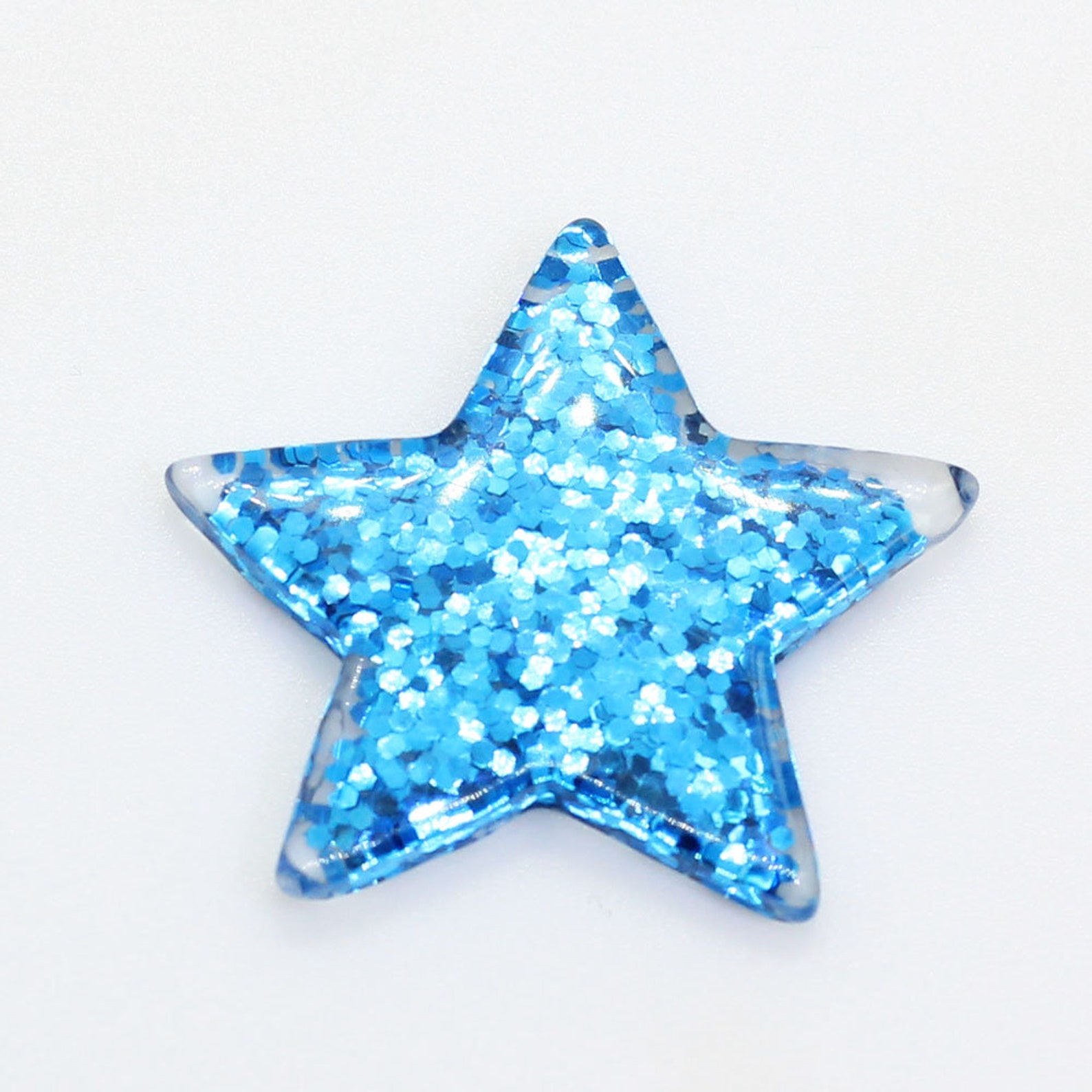 36mm Glitter Big Star Shaped Rhinestone Flat back Cabochon Etsy