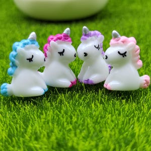 Cartoon Mini Hars 3D Dier Eenhoorn Beeldjes Miniatuur Fee Terrarium Micro Landschapsbeeldje Huis Tuin Eenhoorn Ornamenten