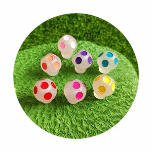 Cute 18mm Resin 3D Handmade Luminous Mini Mushroom