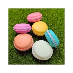 Caixa de presente portátil de 45 mm para mini macarons coloridos e doces, caixa de armazenamento portátil para itens pequenos, linda caixa de joias
