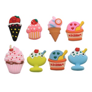 Kawaii Soft PVC Gelato Flatback Resina Cabochon Scrapbook Fai da te Decor Home Figurine Artigianato Abbellimento