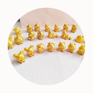 Chinees Nieuwjaar 2024 Producten 12 Dierenriem Dieren Goud Hars Ambachten 12 Sterrenbeeld Ornamenten Geluksbeeldjes Miniaturen Woondecoratie Geschenken