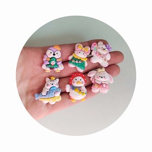 Harz Mini Figur Tier Puppe Flatback Scrapbooking Cabochons DIY Handwerk