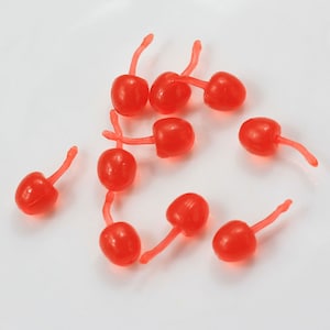 Simulação 3D Alimentos Cerejas Falsas Miniatura DIY Artesanato Decorativo Resina Arte Miniatura Flatback Cabochão