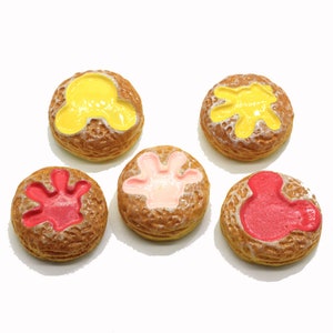 20mm Chocolate Mouse Head Hands Cookies Flatbacks Round Miniature Dollhouse Cookie Cabochon Accessories DIY Crafts
