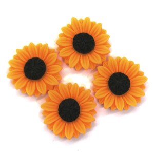 24mm 30mm giallo daisy fiore resina charms flatback cabochon perline fai-da-te artigianato per orecchino spilla patch accessorio per gioielli fatti a mano