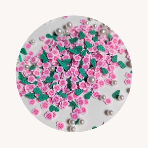 Fette di fiori Kawaii Confettini di argilla calda polimerica per l'artigianato Fai da te Decorazioni per nail art Deco del telefono