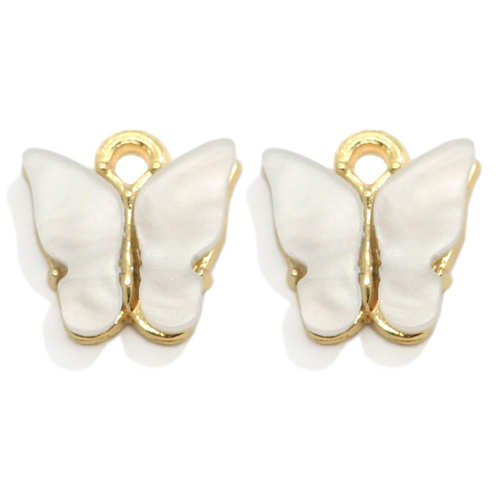 100Pcs Light Gold Alloy Enamel Heart Charms For Jewelry Making Crafts