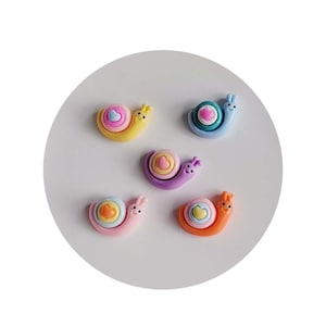 Bunte Harz niedliche Schnecken Flatback Sammelalbum 100 Stücke DIY Dekor Zubehör Figurine Haarschmuck