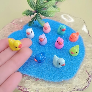 Mini Gele Eend Miniatuur Poppenhuis Sprookjestuin Decoratie Hars Ambachten Voor Thuis Planten Bonsai Decoratie