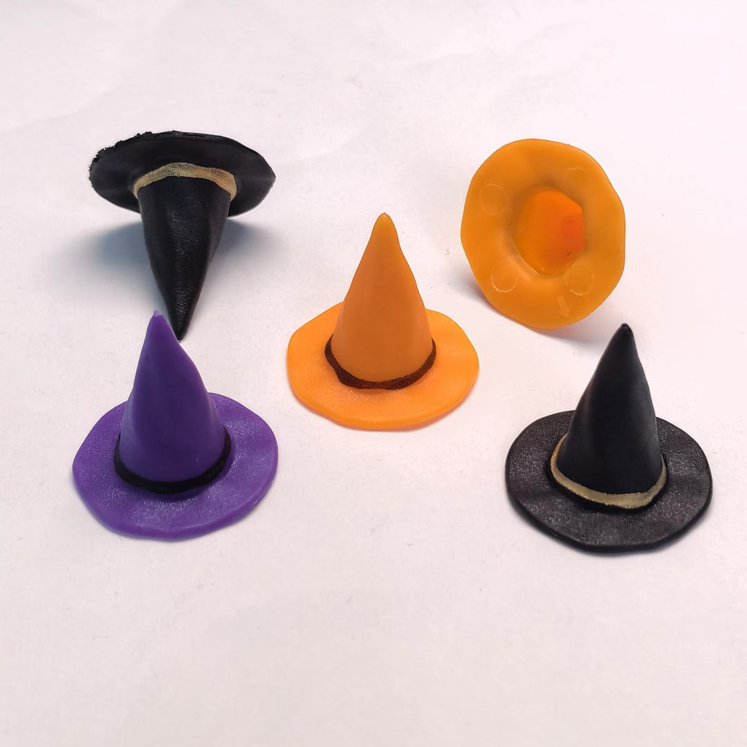 25mm ミニ魔女帽子 樹脂製ミニチュア人形 ハロウィン用 人形