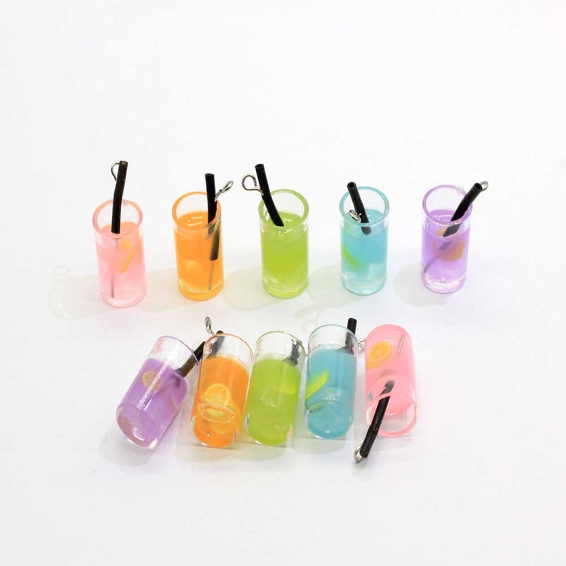 Fruit Juice Cup Resins Colorful Mugs Drinks Cabochons 1128mm Etsy