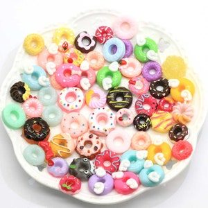 Multi Size 12-22mm Colorful Miniature Donut Addition Slime Filler for Slime DIY Polymer Addition Slime Accessories Toy Kids Toys