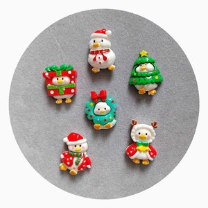 Christmas Holiday Carton Duck Resin Flatback