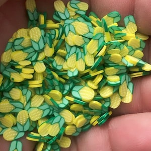 4*7mm Verse Maïs Plakje Polymeer Klei Hagelslag voor Ambachten Maken DIY Slime Vulling Accessoires Nail Art Decoratie