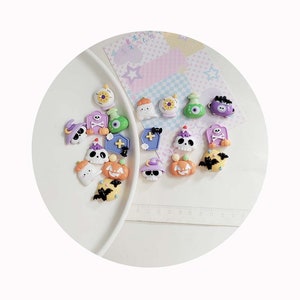 Halloween Flat Back Halloween Resin Charms Decoração Artesanato Acessórios