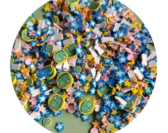 Dinosaur Bonce tranches de pâte polymère, paillettes de slime