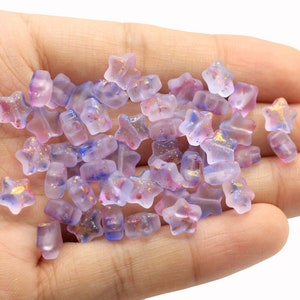 8mm New Arrive Mignon Dégradé de Verre Coloré Mini Star Flatback Cabochon Résine Ornement pour Remplir la Décoration de l’Étui de Téléphone
