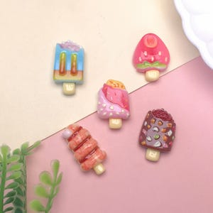25 mm chocolade-ijs ijslolly zomerbedels hars plaksteen cabochons voor doe-het-zelfversiering