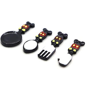 Flat Back Resina Cabujón Mini Simulación Vajilla Flatback Resina Dibujos animados Planar Cabochons DIY Joyería Accesorios Artesanía