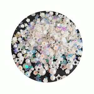 Weiße Polymer Craft Hot Clay Streusel für Slime Füllung Blumen Scheiben Nail Art Dekoration DIY Zubehör