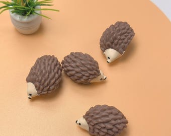 かわいい樹脂製ハリネズミカボション：DIYヘアリボン飾り（30 x 25 mm